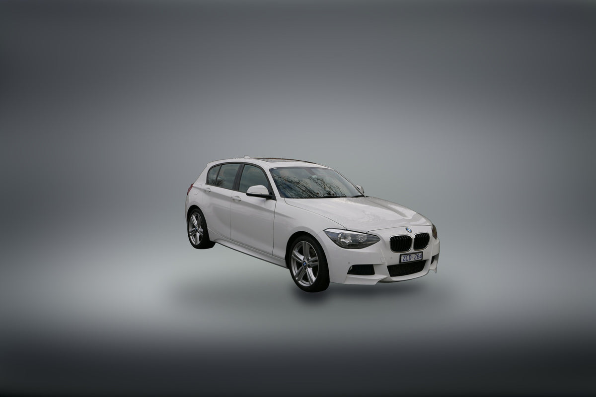 BMW 1 Series hatchback in white